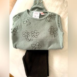 Zara Bodysuit and Leggings - Size 3/4T & 4/5T